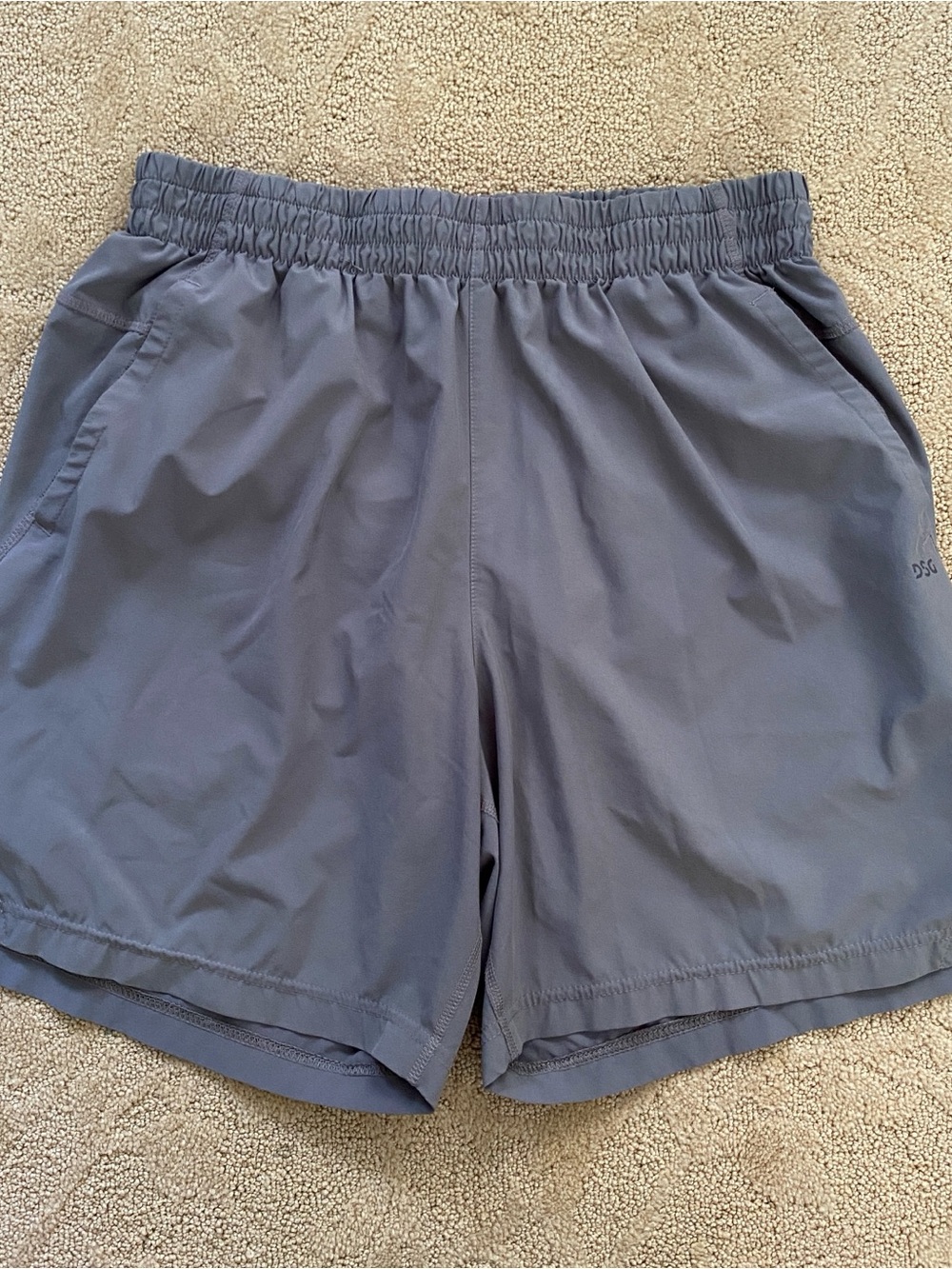 DSG Men’s Athletic Training Shorts 7" Inseam Size Medium Lined Gray Running